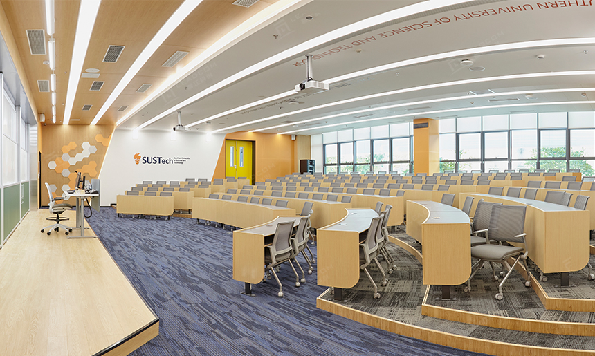 深圳南方科技大学商学院大楼-定制弧形桌